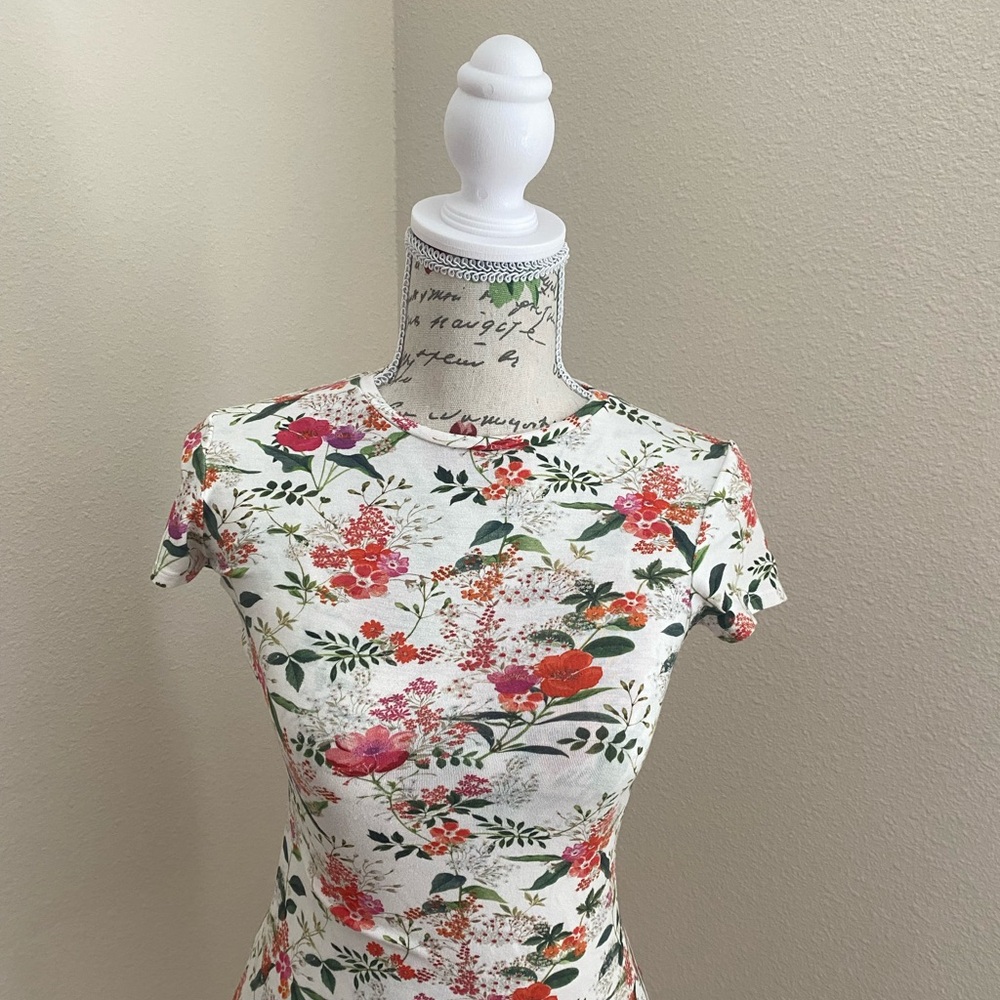 Floral Print Short Sleeve Top